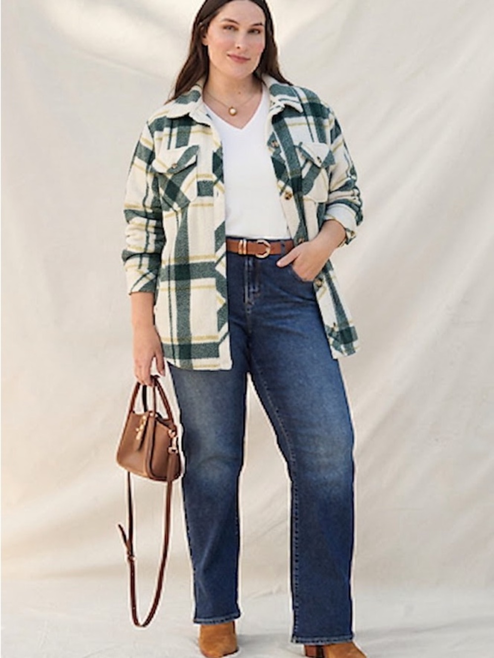 Thread & Supply Plaid Flannel Shacket- Hunter